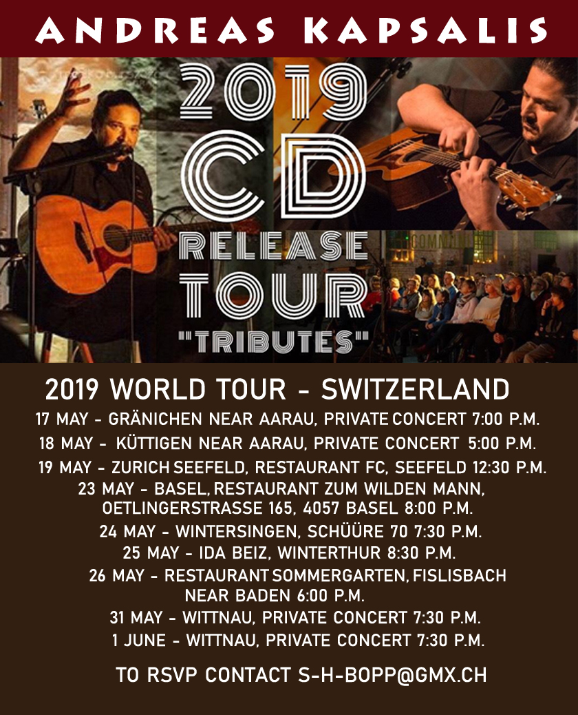 2019 World Tour - Switzerland - Tributes CD Release Tour