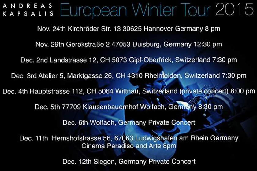 European Winter Tour 2015